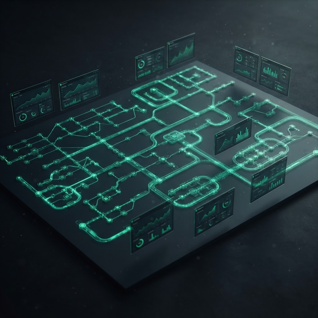 Strixa intelligent process automation network visualization